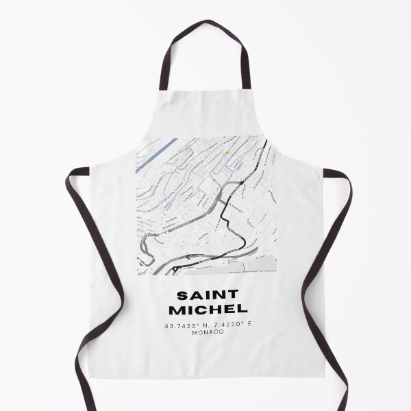 Item preview, Saint Michel Monaco Map Poster | Minimalist Black & White Wall Art designed and sold by RM-Journey.