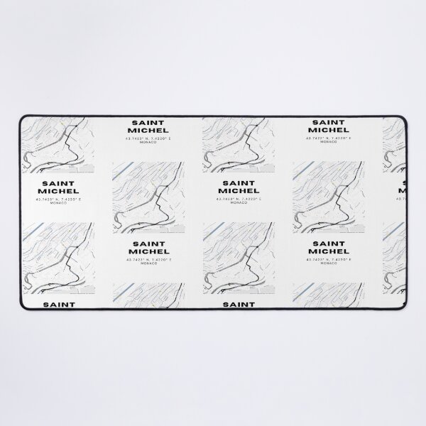 Item preview, Saint Michel Monaco Map Poster | Minimalist Black & White Wall Art designed and sold by RM-Journey.