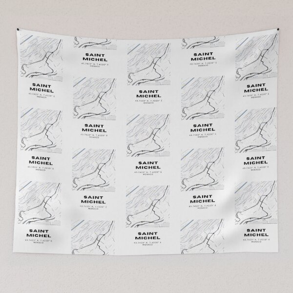 Item preview, Saint Michel Monaco Map Poster | Minimalist Black & White Wall Art designed and sold by RM-Journey.