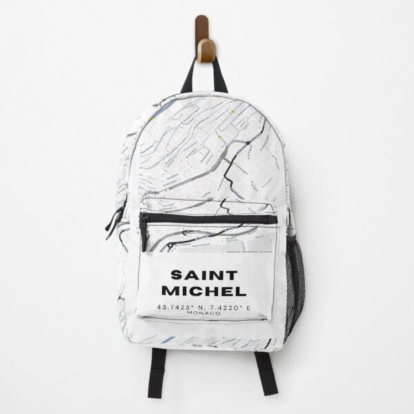 Item preview, Saint Michel Monaco Map Poster | Minimalist Black & White Wall Art designed and sold by RM-Journey.