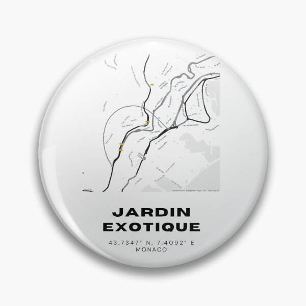 Aperçu de l'œuvre Jardin Exotique Carte Imprimer | Design minimaliste noir et blanc de Monaco créée et vendue par RM-Journey.
