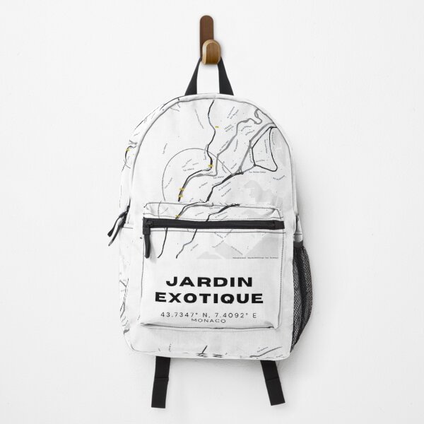 Item preview, Jardin Exotique Map Print | Monaco Minimalist Black & White Design designed and sold by RM-Journey.