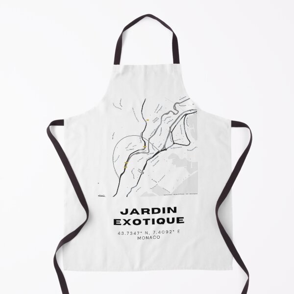 Item preview, Jardin Exotique Map Print | Monaco Minimalist Black & White Design designed and sold by RM-Journey.