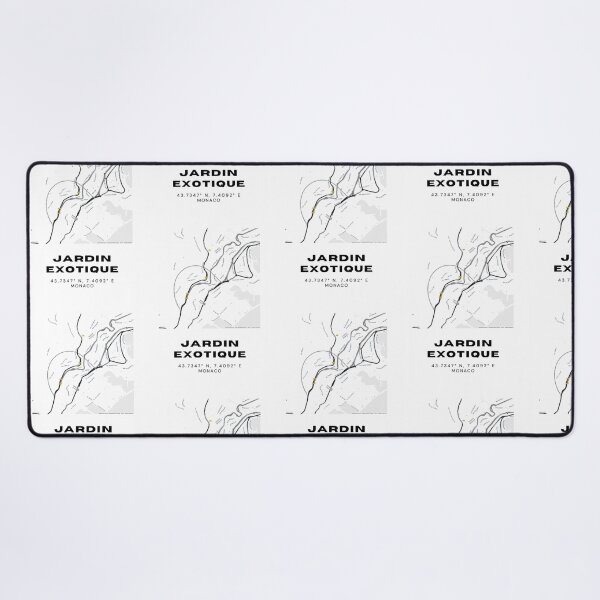 Item preview, Jardin Exotique Map Print | Monaco Minimalist Black & White Design designed and sold by RM-Journey.