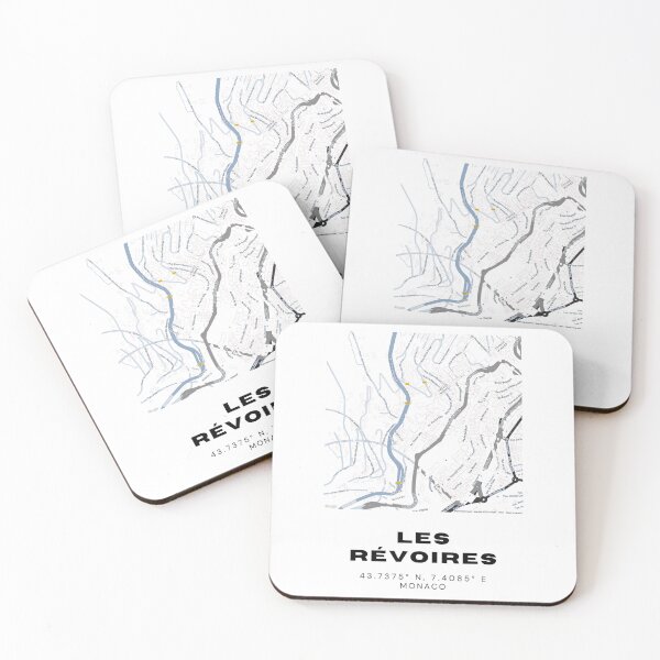 Item preview, Les Révoires Monaco Map Art | Elegant Minimalist Black & White Design designed and sold by RM-Journey.