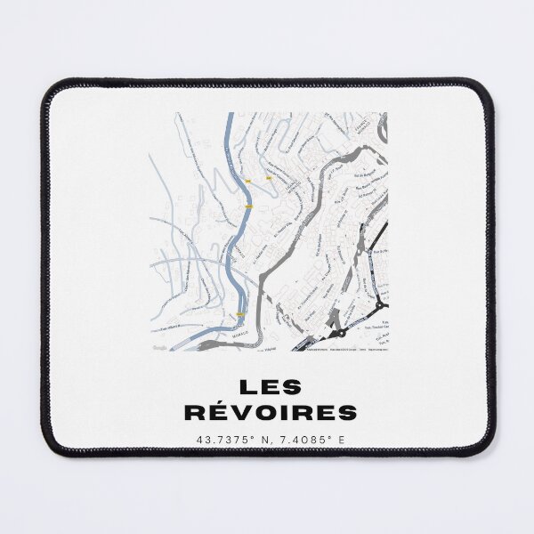 Item preview, Les Révoires Monaco Map Art | Elegant Minimalist Black & White Design designed and sold by RM-Journey.