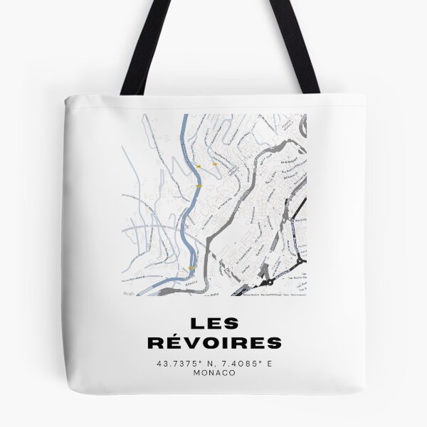 Item preview, Les Révoires Monaco Map Art | Elegant Minimalist Black & White Design designed and sold by RM-Journey.
