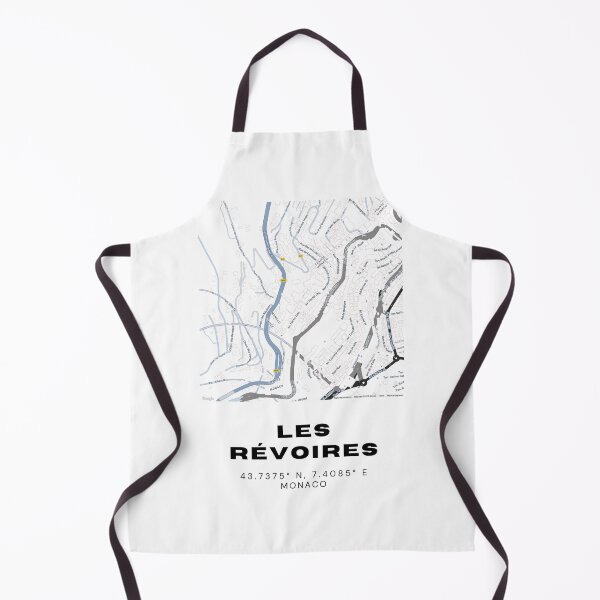 Item preview, Les Révoires Monaco Map Art | Elegant Minimalist Black & White Design designed and sold by RM-Journey.
