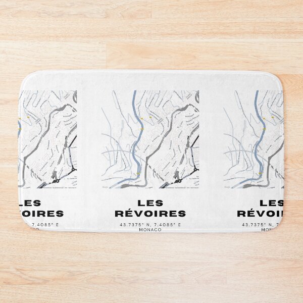 Item preview, Les Révoires Monaco Map Art | Elegant Minimalist Black & White Design designed and sold by RM-Journey.