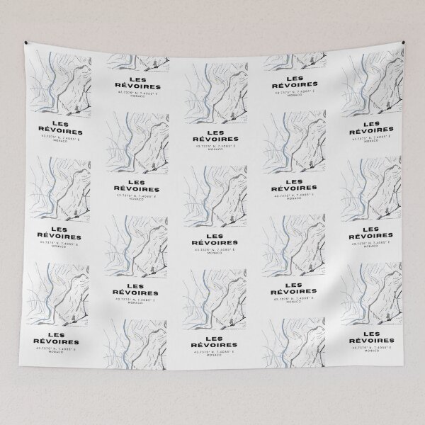 Item preview, Les Révoires Monaco Map Art | Elegant Minimalist Black & White Design designed and sold by RM-Journey.