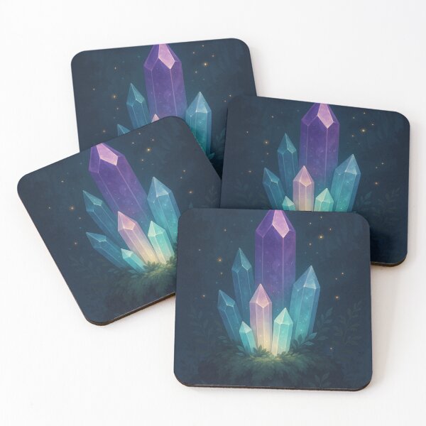 Item preview, Enchanted Crystals – Glowing Gemstones in the Forest designed and sold by Painted Moon by Luna Bee™.
