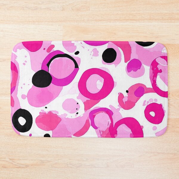 Item preview, Modern Pink, White, And Black Abstract Scattered Circles designed and sold by DEC02.