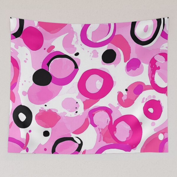 Item preview, Modern Pink, White, And Black Abstract Scattered Circles designed and sold by DEC02.