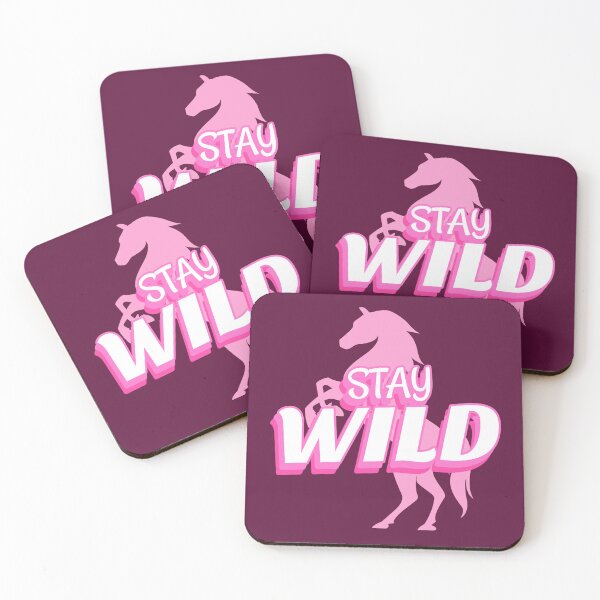 Item preview, Stay Wild — Pink Horse with Barbie-Style Text designed and sold by downUnderInk.