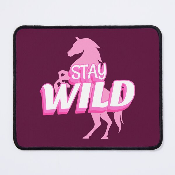 Item preview, Stay Wild — Pink Horse with Barbie-Style Text designed and sold by downUnderInk.