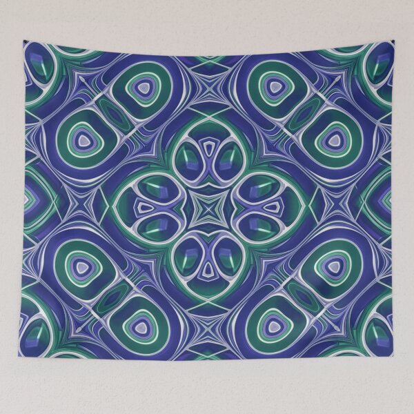 Item preview, Mystic Teal and Indigo Bloom designed and sold by Owcomm.