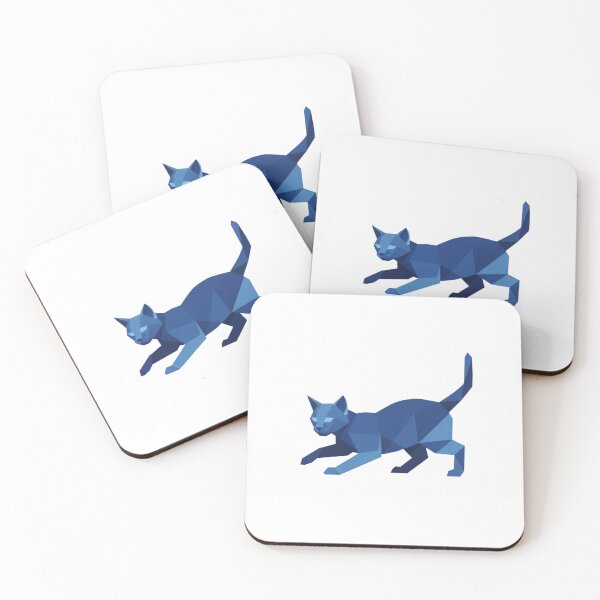 Item preview, Blue geometric cat in stealth designed and sold by bsbd-action.