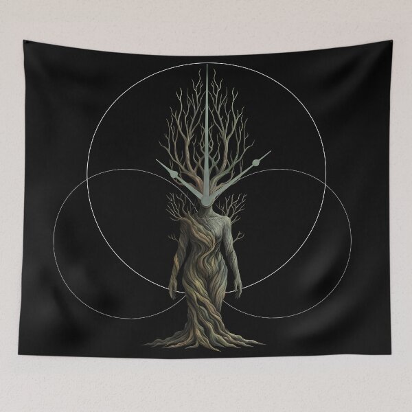 Item preview, Rooted in Time – Surreal Tree and Human Symbolic Artwork designed and sold by Vrixat.