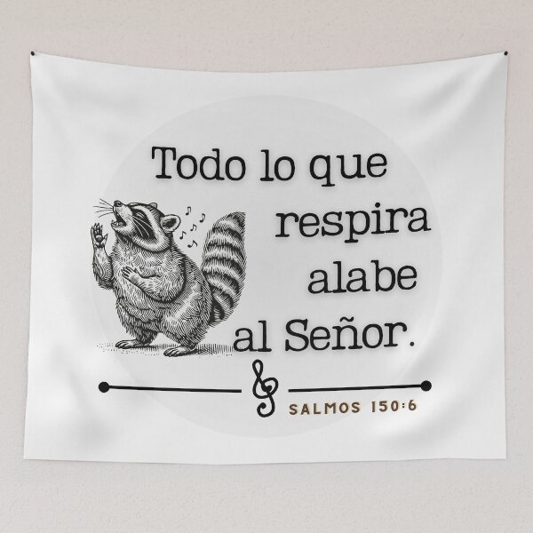 Item preview, Salmos 150:6 - Mapache designed and sold by DesignsByMom.