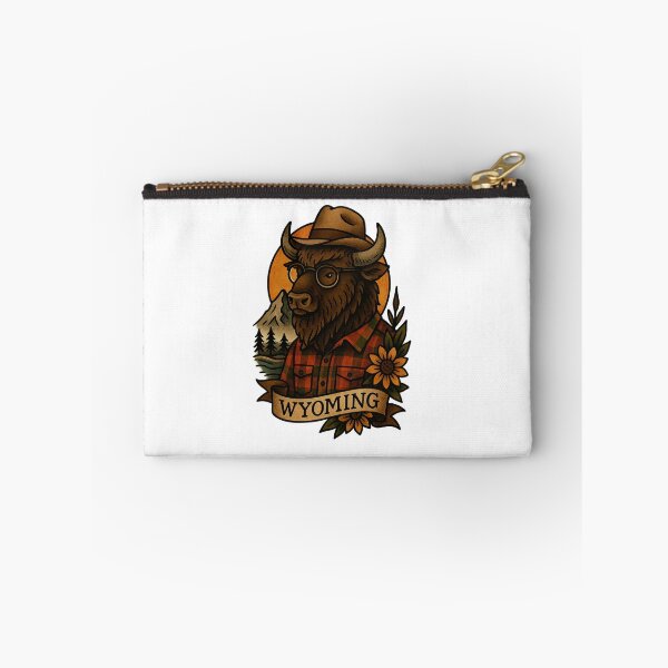 Item preview, Wyoming State Bison Vintage Tattoo Style | Nifty Fifty Collection designed and sold by Zippitydodads.
