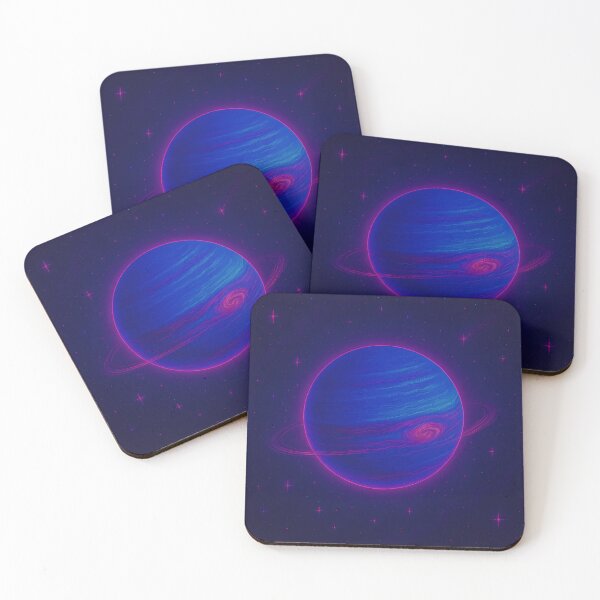 Item preview, Neptune – The Distant Blue Giant in Neon Glow designed and sold by JWsNeonHorizons.