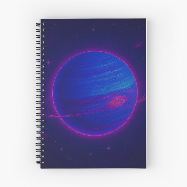 Item preview, Neptune – The Distant Blue Giant in Neon Glow designed and sold by JWsNeonHorizons.