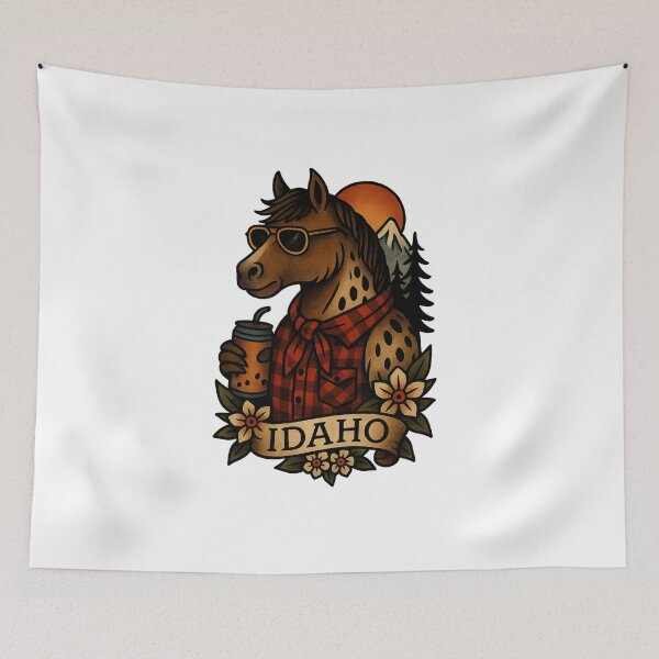 Item preview, Idaho State Horse Vintage Tattoo Style | Nifty Fifty Collection designed and sold by Zippitydodads.