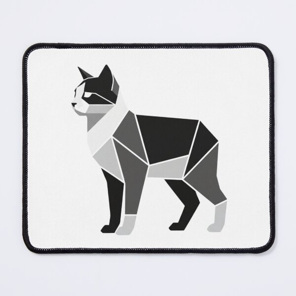 Item preview, Black and white geometric cat designed and sold by bsbd-action.