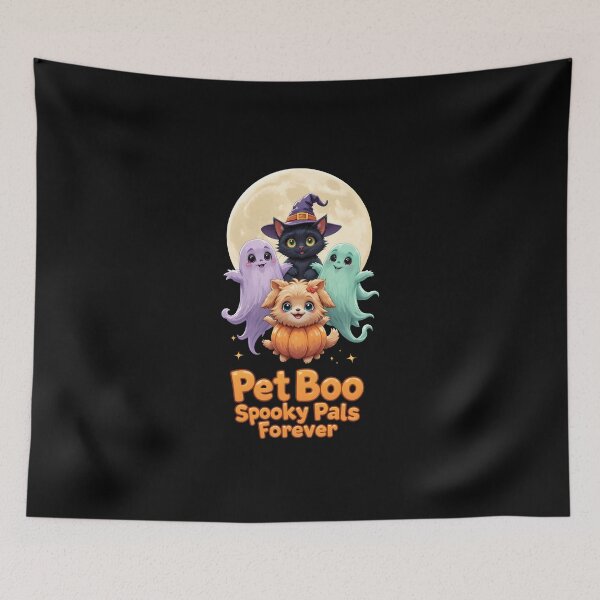 Item preview, Pet Boo Crew- Cute Ghosts with Cat and Dog designed and sold by Dazzle-Sizzle.