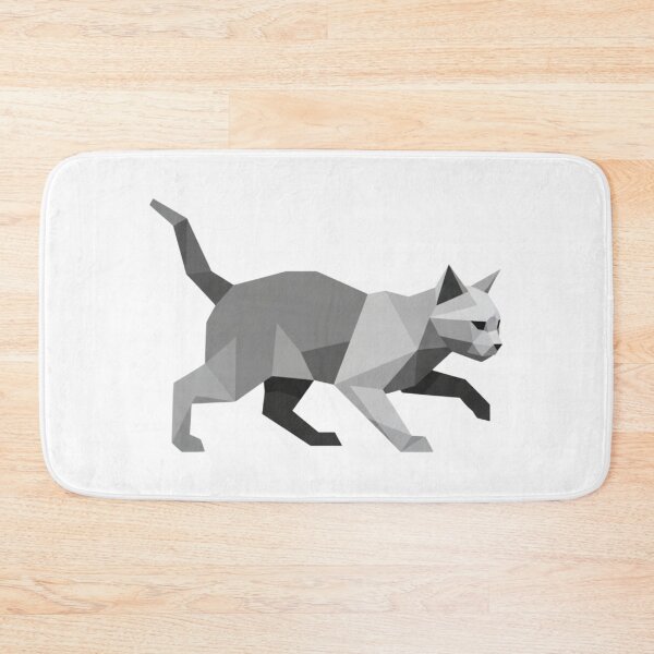 Item preview, Gray geometric cat stalking designed and sold by bsbd-action.