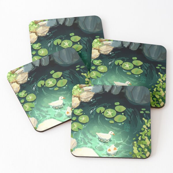 Item preview, Cute ducks in the pond designed and sold by giulopesart.
