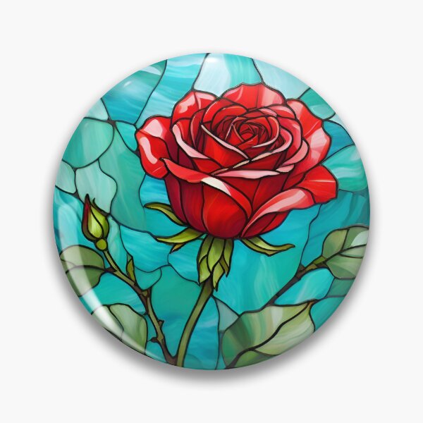 Item preview, Stained Glass The Three Ages of Woman, Red Roses with Buds designed and sold by Ciervo Primavera.