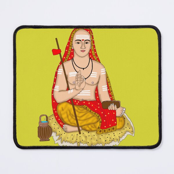 Item preview, Adi Shankaracharya Digital Painting | Hindu Philosopher Spiritual Artwork, Vedanta Wall Art designed and sold by Harshit_Digital_Arts.