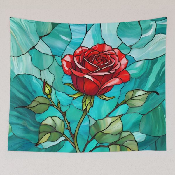 Item preview, Stained Glass The Three Ages of Woman, Red Roses with Buds designed and sold by Ciervo Primavera.