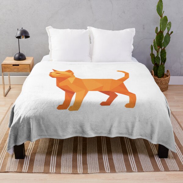 Item preview, Bright orange geometric cat designed and sold by bsbd-action.