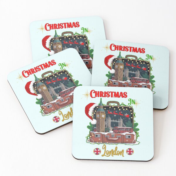 Item preview, Christmas in London Skyline Big Ben, Red Phone Booth & Holiday Lights designed and sold by Nzgiftsandmore.