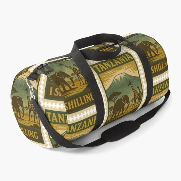 Item preview, Vintage Tanzania Postage Stamp – Mount Kilimanjaro and African Wildlife Retro Design designed and sold by Travellerz.