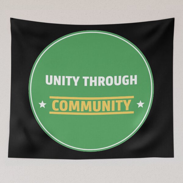Item preview, Unity Through Community Green Emblem designed and sold by Owcomm.