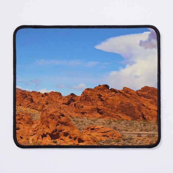 Item preview, Red Rock Desert Landscape against Cloudy-Blue Sky designed and sold by Phakade's Photos.