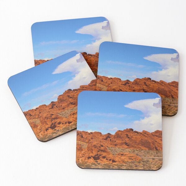 Item preview, Red Rock Desert Landscape against Cloudy-Blue Sky designed and sold by Phakade's Photos.
