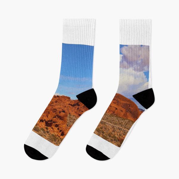 Item preview, Red Rock Desert Landscape against Cloudy-Blue Sky designed and sold by Phakade's Photos.