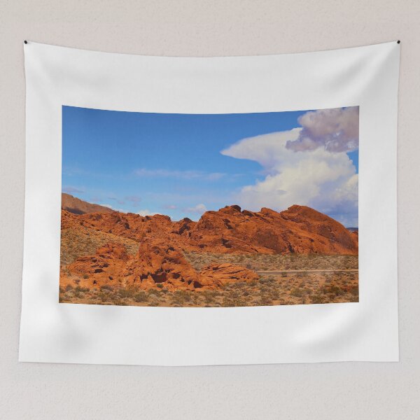 Item preview, Red Rock Desert Landscape against Cloudy-Blue Sky designed and sold by Phakade's Photos.