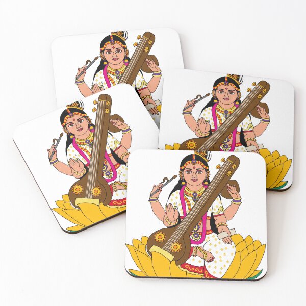 Item preview, Child Saraswati Digital Art | Hindu Goddess of Wisdom | Spiritual Wall Decor designed and sold by Harshit_Digital_Arts.
