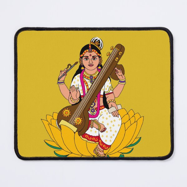 Item preview, Child Saraswati Digital Art | Hindu Goddess of Wisdom | Spiritual Wall Decor designed and sold by Harshit_Digital_Arts.