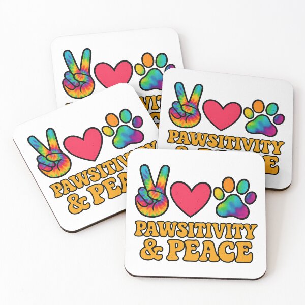 Item preview, Pawsitivity and Peace - Colorful Tie Dye Pet Lover Hippie Style Design designed and sold by inkoutninja.