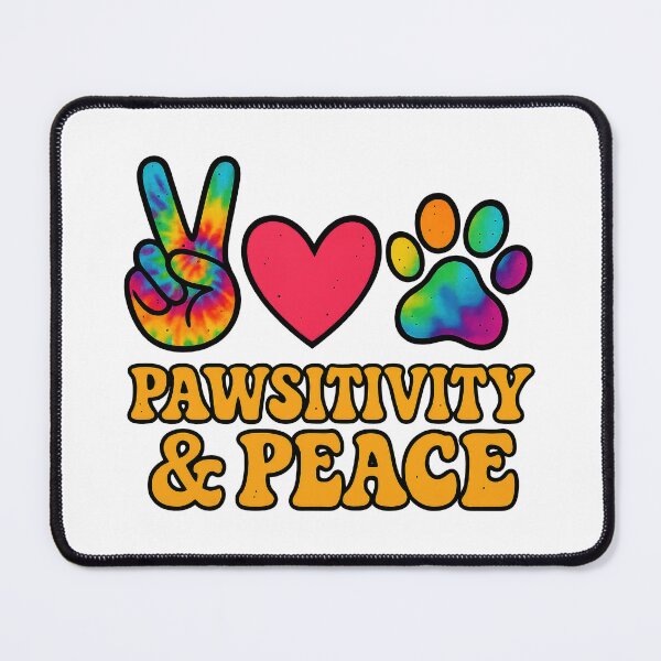 Item preview, Pawsitivity and Peace - Colorful Tie Dye Pet Lover Hippie Style Design designed and sold by inkoutninja.