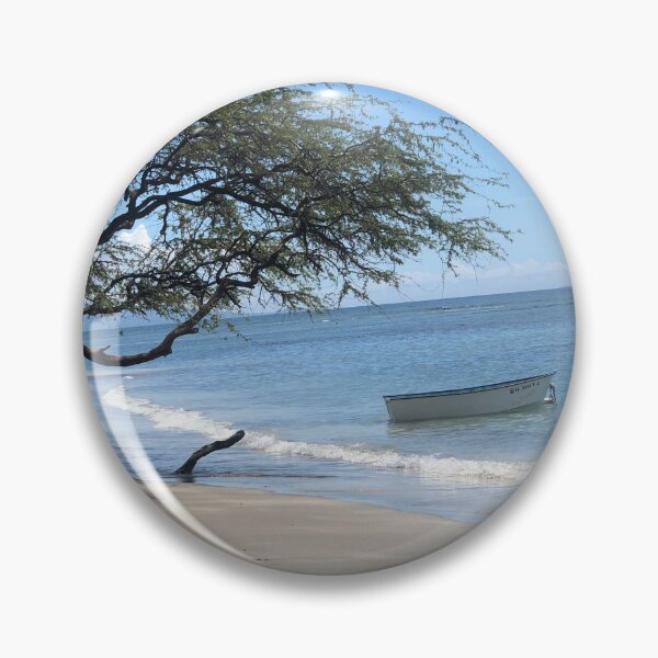 Item preview, Un barco sereno en una costa tropical designed and sold by DesignWerkz.