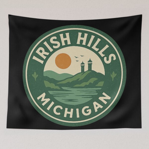 Item preview, Irish Hills Michigan Vintage Circular Design designed and sold by American Travels.