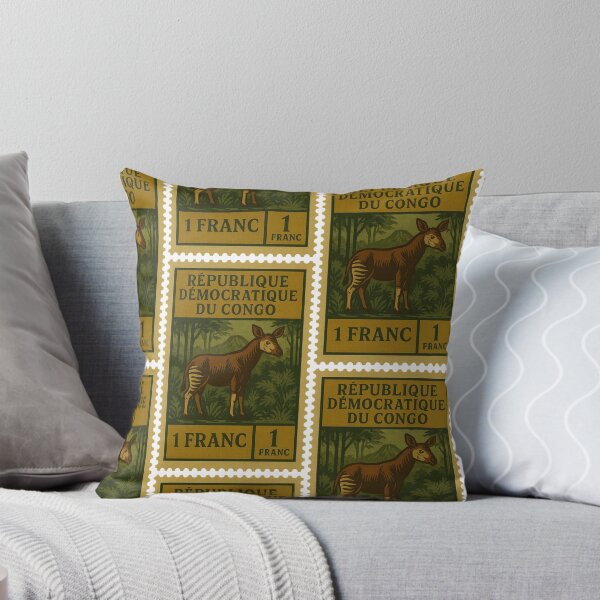 Item preview, Vintage Congo Postage Stamp – Okapi and Jungle Retro Wildlife Design designed and sold by Travellerz.