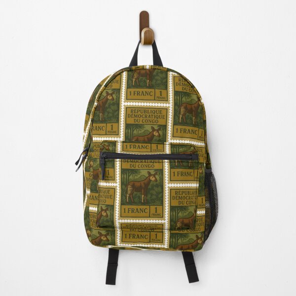 Item preview, Vintage Congo Postage Stamp – Okapi and Jungle Retro Wildlife Design designed and sold by Travellerz.